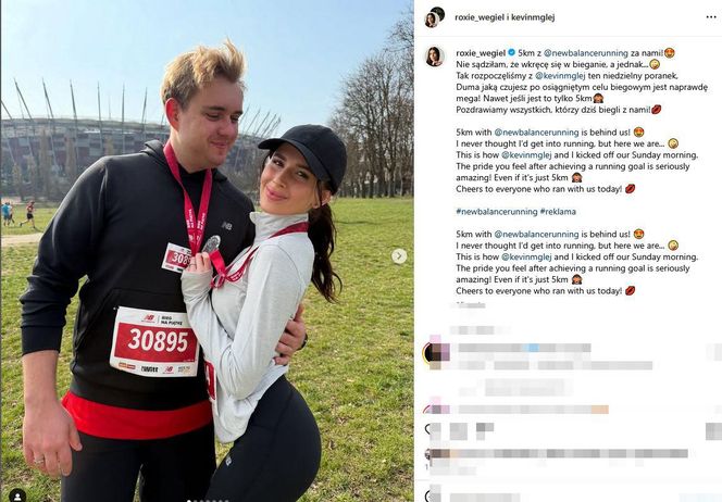 Roxie Węgiel  biega z Kevinem