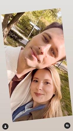 Barwy szczęścia na planie nowy sezon. Sofia (Valeri Guliaieva), Cezary Rawicz (Marcel Opaliński)