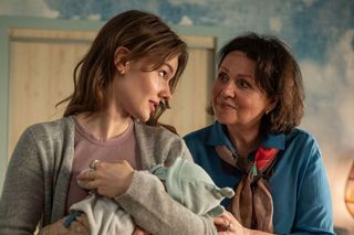 	M jak miłość odc. 1869. Franka (Dominika Kachlik), syn Antoś, Marysia (Małgorzata Pieńkowska)