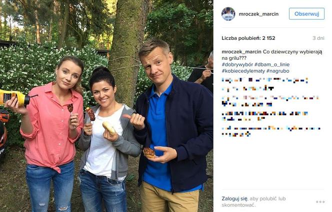 M jak miłość po wakacjach 2016. Olga (Katarzyna Grabowska), Kinga (Katarzyna Cichopek), Piotrek (Marcin Mroczek)