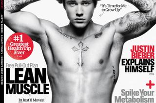 Justin Bieber na okładce Men's Health: zdjęcie bez koszulki. Wokalista wyznaje, że jest GEJEM? [VIDEO]