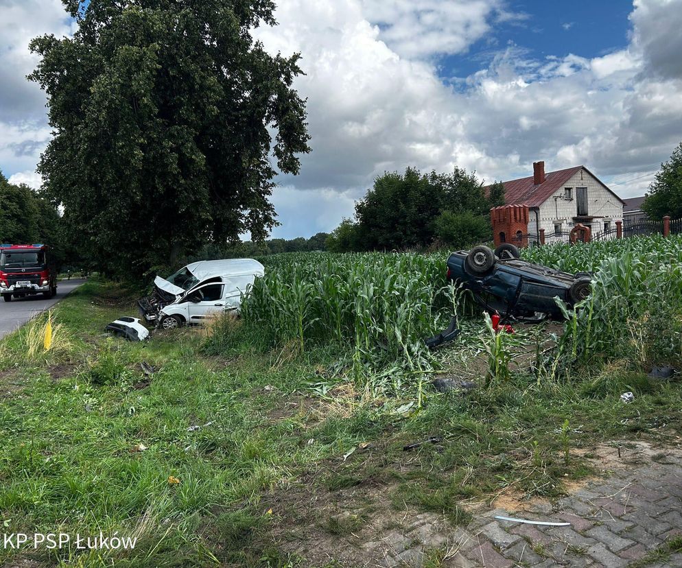 W poważnym wypadku w powiecie łukowskim rannych zostało pięć osób