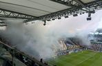 Dymy na meczu Legia - Lech