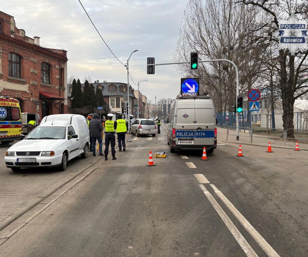 Wypadek na ul. Józefowskiej w Katowicach