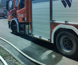 Pożar budynku wielokondygnacyjnego w Gliwicach