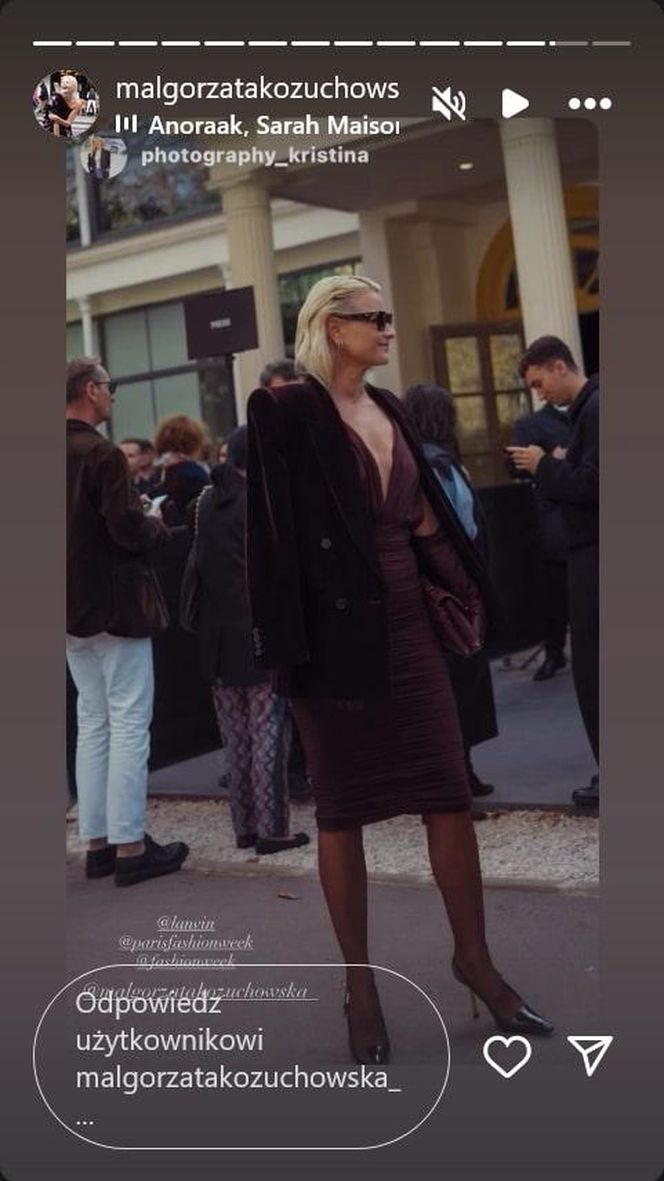 Pierwszy raz i od razu hit! Kożuchowska olśniła w bordowej kreacji