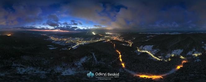 Krynica-Zdrój nocą. Niesamowite zdjęcia z serca Małopolski! 