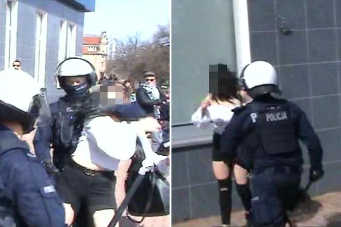 Głogów: Policjant ZDZIELIŁ PAŁĄ protestującą. Kobieta usłyszała ZARZUTY! [WIDEO]