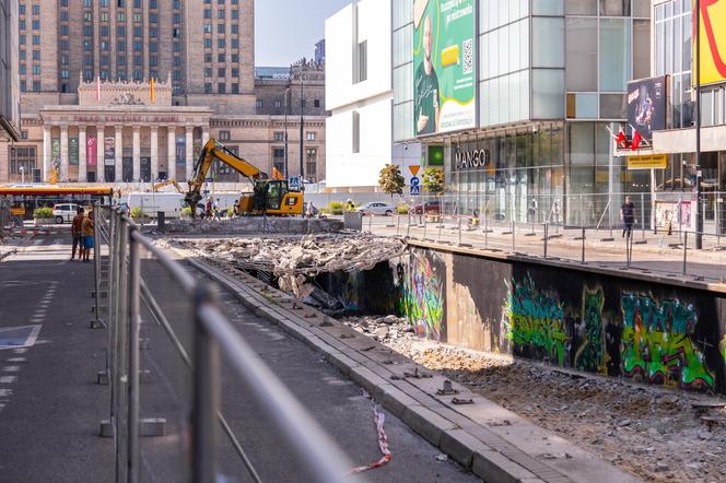 Likwidacja tunelu pod Marszałkowską w Warszawie