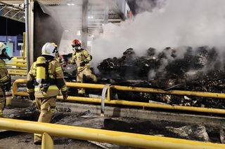 Pożar ciężarówki na autostradzie A2