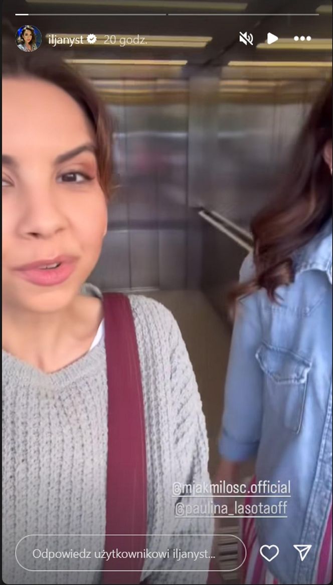 M jak miłość nowy sezon. Aneta (Ilona Janyst), Kasia (Paulina Lasota) na planie