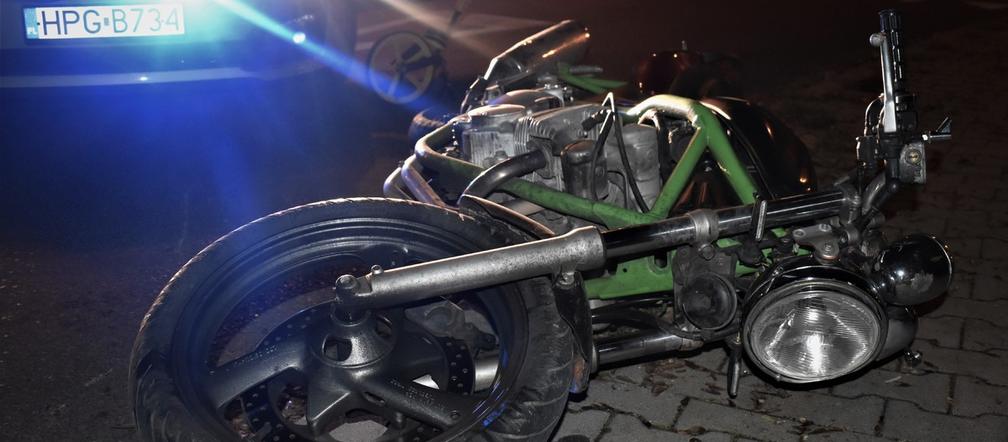 Ucieczkę przed policją zakończył upadkiem. 33-letni motocyklista miał wiele na sumieniu