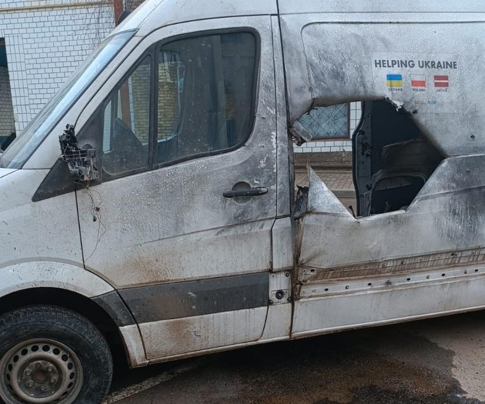 Bus poznaniaków ostrzelany przez rosyjską rakietę w Ukrainie