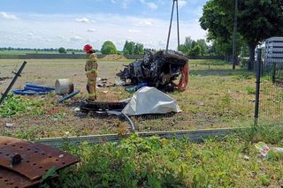 Śmiertelny wypadek pod Sieradzem. Nie żyje 37-latek [ZDJĘCIA]