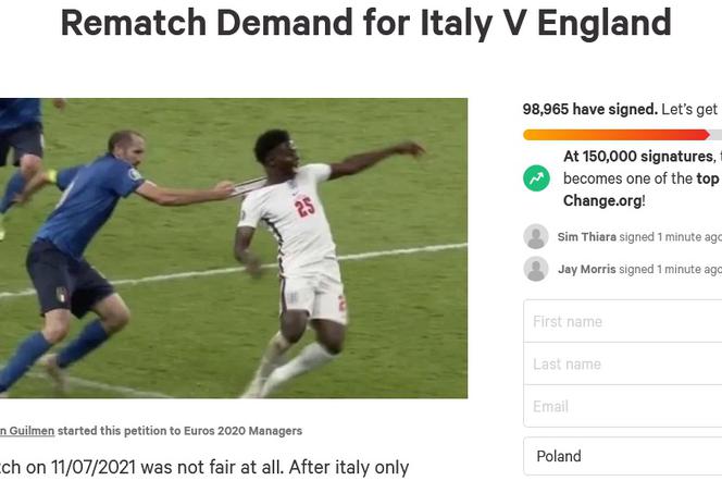Anglicy chcą POWTÓRZENIA finału EURO 2020. Petycję podpisało już 100 tysięcy ludzi!