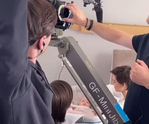 Na dobre i na złe nowy sezon. Kubuś (Wiktor Trojan), Blanka (Pola Gonciarz), Nina (Rita Sobocińska) na planie