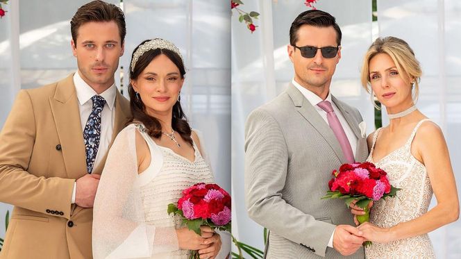 	Barwy szczęścia odc. 3135. Natalia (Maria Dejmek), Cezary (Marcel Opaliński), Herman (Maciej Raniszewski), Malwina (Joanna Gleń)