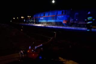 Nocny pożar lokomotywy w powiecie bydgoskim [ZDJĘCIA]