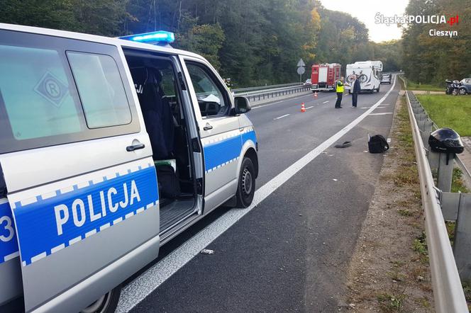 Tragiczny wypadek w Wiślicy. Nie żyje motocyklista [ZDJĘCIA]