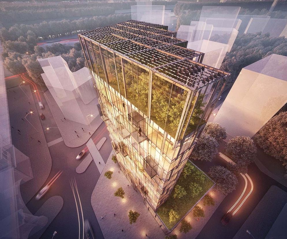 Wizualizacje niezrealizowanej inwestycji Eco Warsaw Tower
