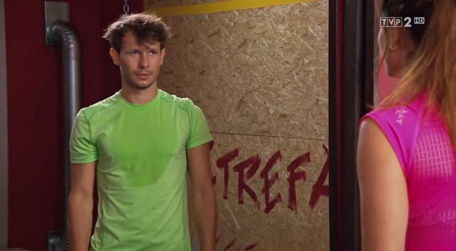 Barwy szczęścia, odcinek 1980. Celina (Orina Krajewska), Franek (Mateusz Banasiuk)