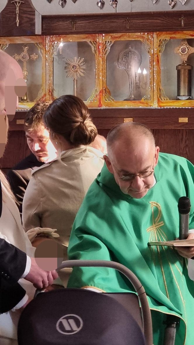 Daniel Martyniuk na chrzcinach syna