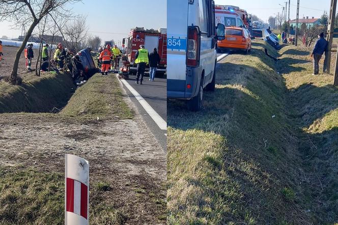 Potężne zderzenie pod Gostyninem. Kierowca kii zmarł w szpitalu w Płocku