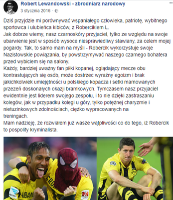 Fan page: Robert Lewandowski - zbrodniarz narodowy