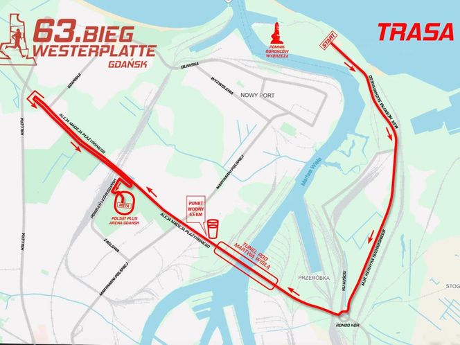 Mapa Biegu Westerplatte 2025