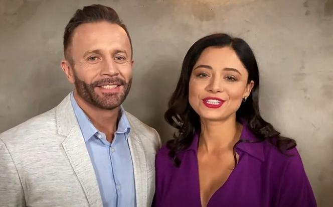 Adriana Kalska (Marta) i Przemysław Cypryański (kardiolog Dawid) w Papiery na szczęście