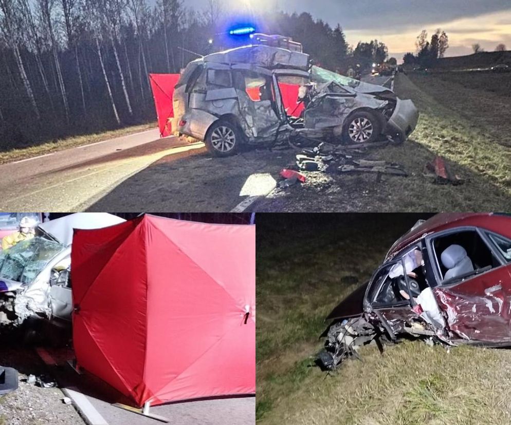 Tragiczny wypadek w Podlaskiem. Kilka samochodów zderzyło się w karambolu. Są ofiary śmiertelne