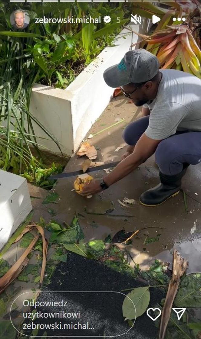 Michał Żebrowski pokazał oko cyklonu! Potworne zniszczenia po Melissie