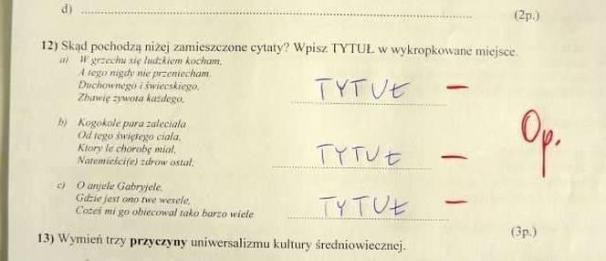 Oto najlepsze teksty ze szkolnych klasówek!