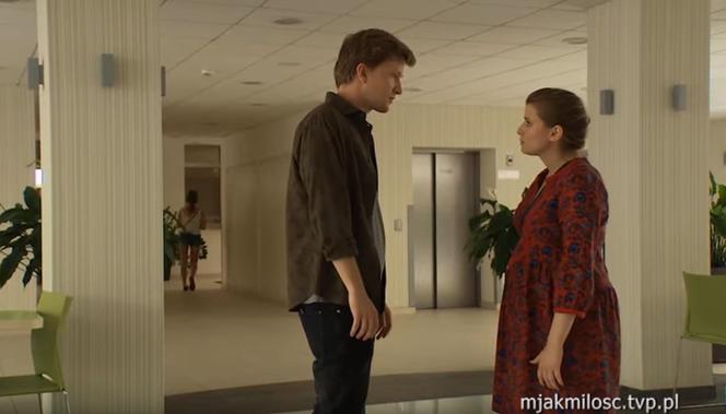 M jak miłość, odc. 1468. Łukasz (Jakub Józefowicz),Katia (Joanna Jarmołowicz)