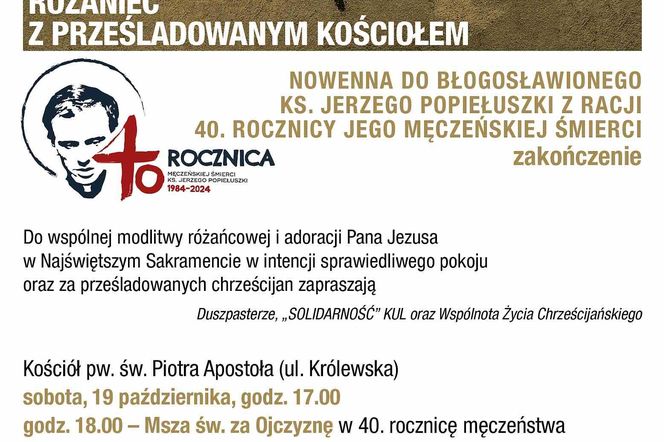 Plakat zapowiadający uroczystości rocznicowe