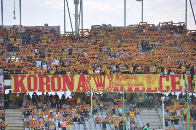 Kibice na meczu Korona Kielce - Radomiak Radom. 8 sierpnia 2025