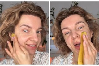 Ta kobieta po 50-tce zamiast wydawać tysiące złotych na botoks, stosuje skórki od banana. To działa! Natychmiast napina skórę. Domowy sposób na zmarszczki