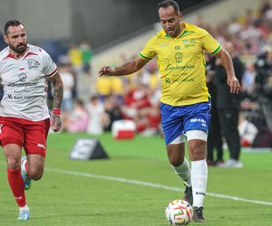 Ronaldinho na Stadionie Śląskim w meczu gwiazd Polska - Brazylia