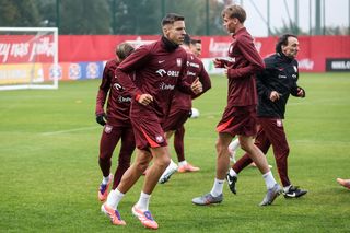 Trening polskich piłkarzy przed meczem z Nową Zelandią i Litwą