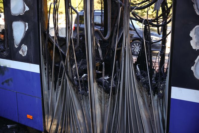 Pożar autobusu MPK w Krakowie