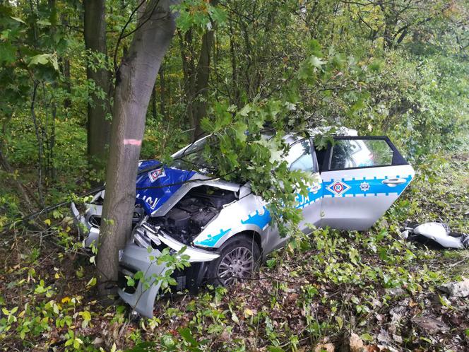 Wypadek z udziałem radiowozu w Tarnowskich Górach