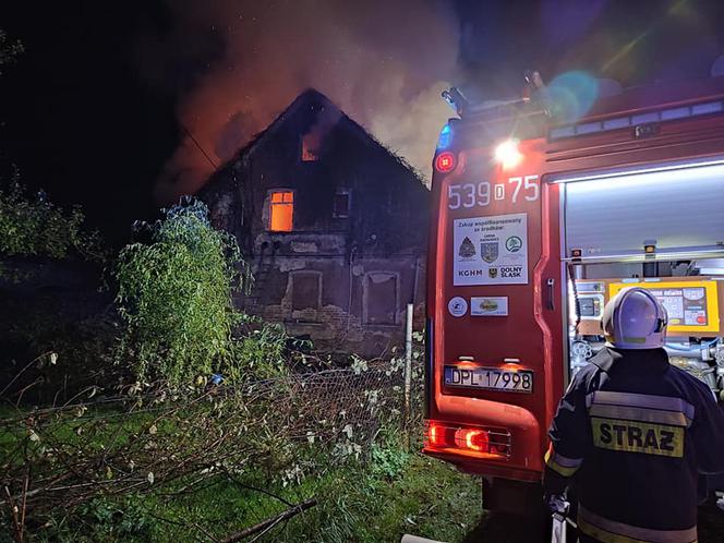 Pożar w Kłobuczynie na Dolnym Śląsku