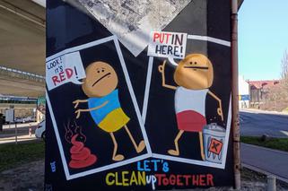 Polak i Ukrainiec wspólnie sprzątają świat. Nowy antywojenny mural w Szczecinie