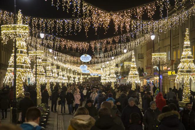 Świąteczne iluminacje w Warszawie