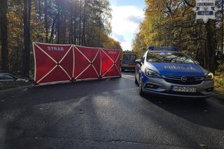 Rowerzysta ciężko ranny po zderzeniu z autem w Kobiórze