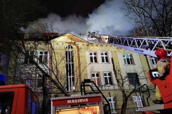 Pożar dawnego szpitala w Kielcach