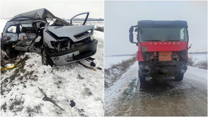 Makabra pod Płockiem! 37-latka i jej pasażer zginęli w zmiażdżonym oplu [ZDJĘCIA]