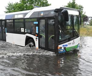 Szczecin zalany po burzy, 1.07.2022