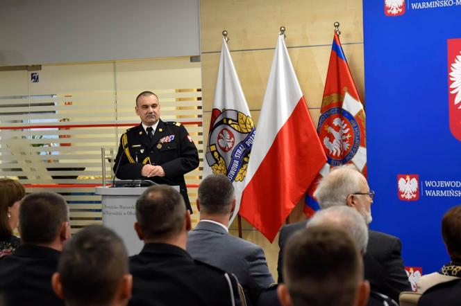 Wręczono odznaki Świętego Floriana i innne medale strażakom. Wśród zasłużonych wójt Gminy Iława