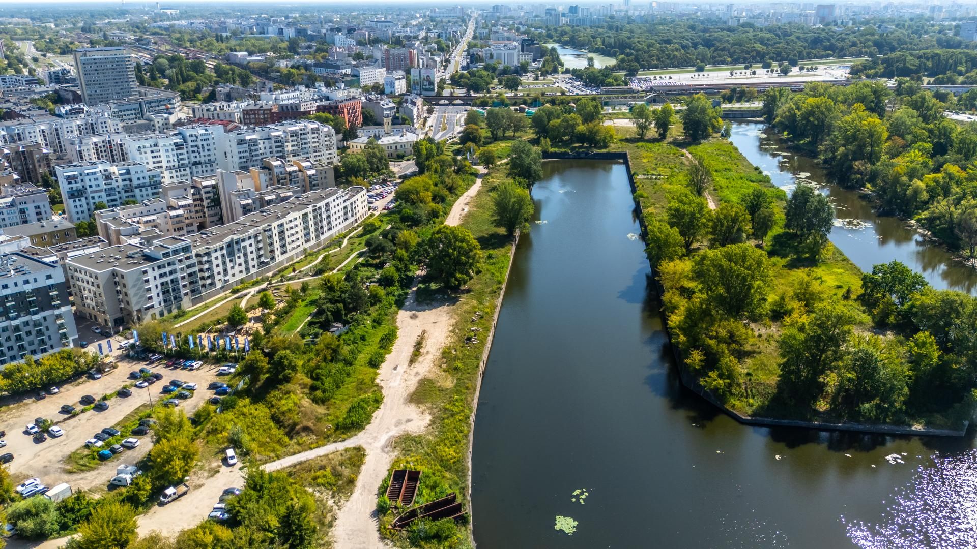 Port Praski w Warszawie z lotu ptaka